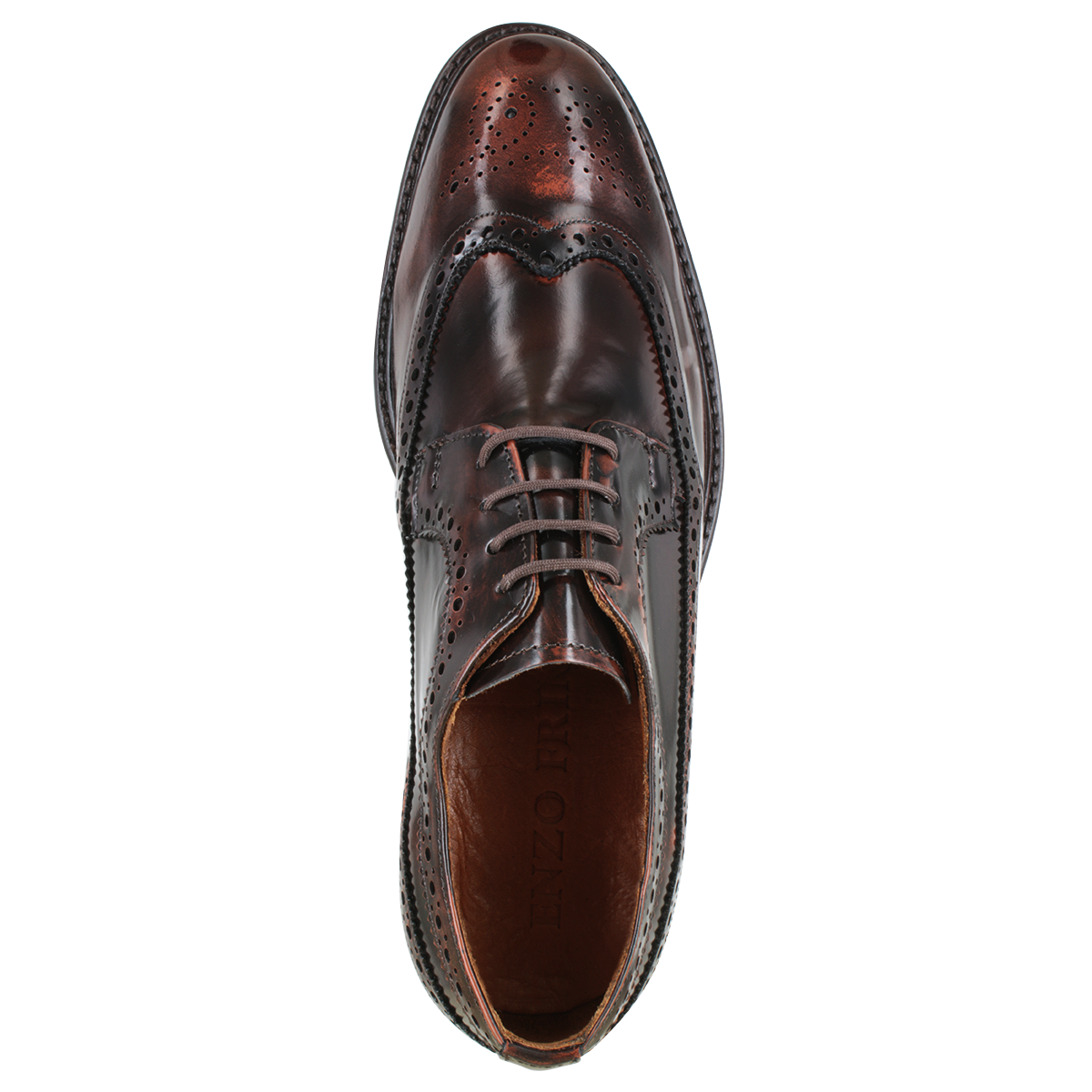 Zapato 701 Caballero Camaleón Café Suela Cuero