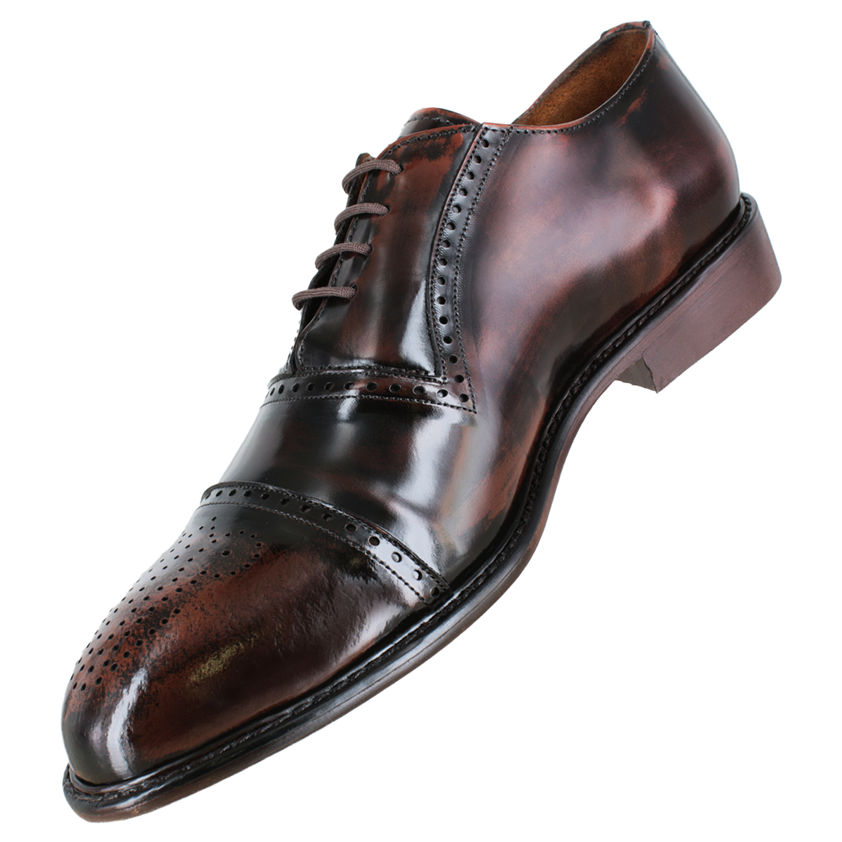 Zapato 705 Caballero Camaleón Café Suela Cuero