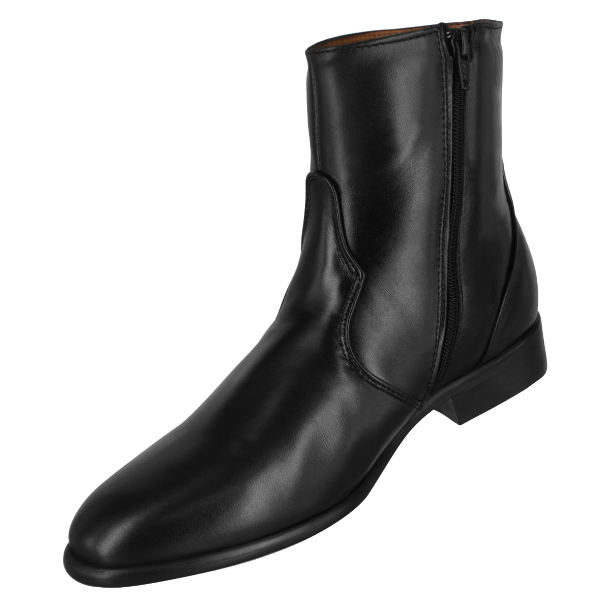 Bota caballero, Bota suela cuero, Ligero, Bota con cierre, Bota piel, Mestizo Liso, Cómoda, Urbana, Suave, Casual, Hombre, Bota vestir, Acabado a mano, Forro res