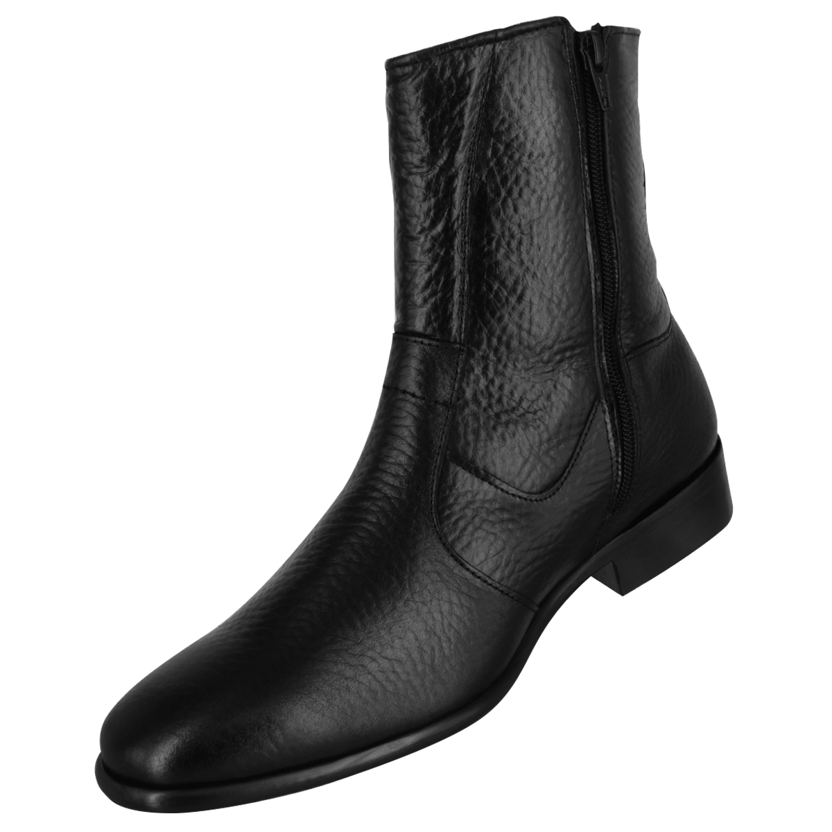 Bota caballero, Bota suela cuero, Ligero, Bota con cierre, Bota piel, Venado, Cómoda, Urbana, Suave, Casual, Hombre, Bota vestir, Acabado a mano, Forro res