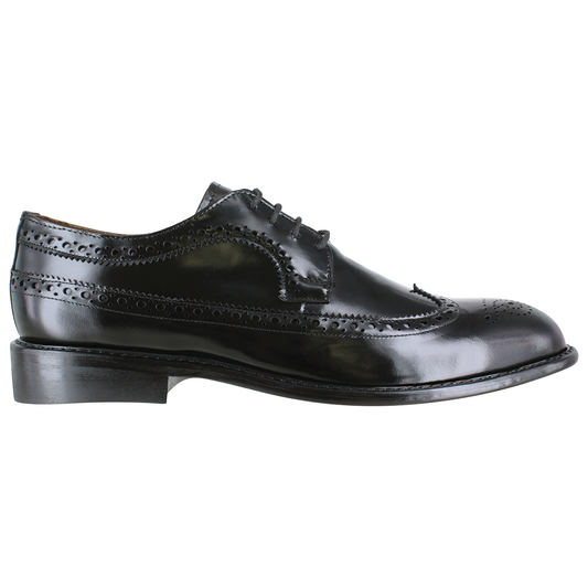 Zapato 701 Camaleón Negro Suela Cuero