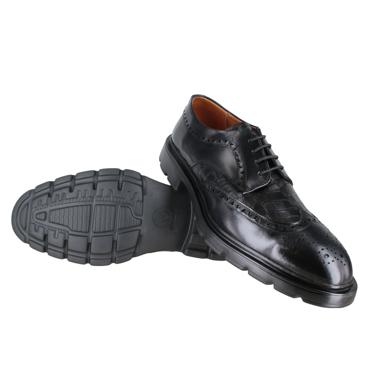 Zapato 1331 Caballero Camaleón Negro Lagarto Negro Suela EVA Roma