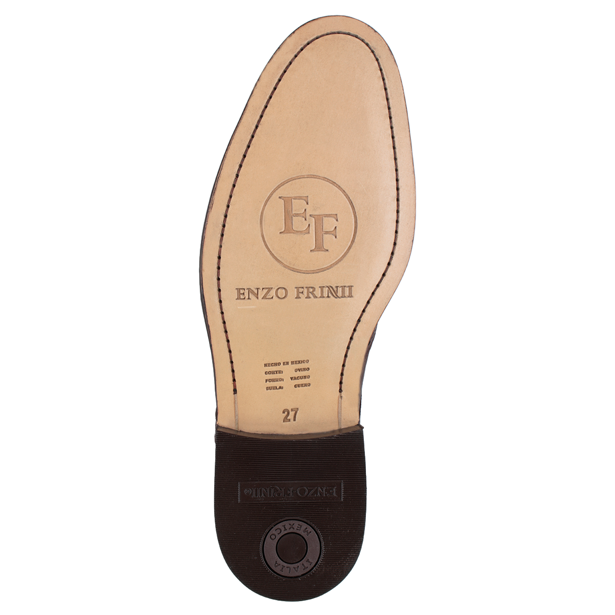 Zapato 706 Caballero Ternera Miel Suela Cuero