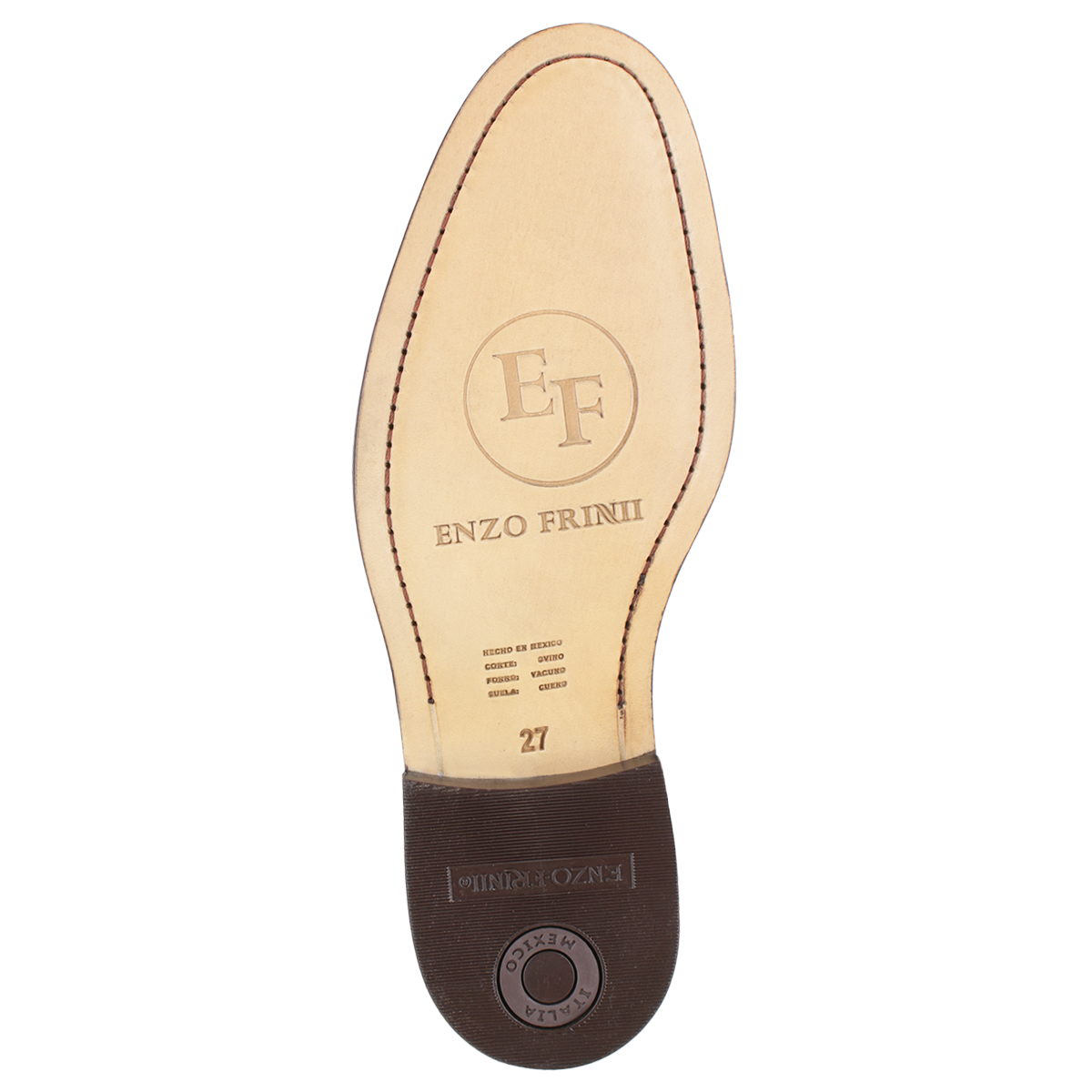 Zapato 717 Caballero Camaleón Café Suela Cuero