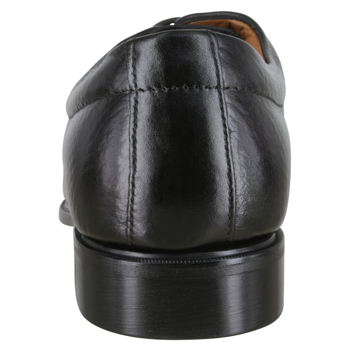Zapato 1653 Caballero Venado Negro Suela Cuero Natural