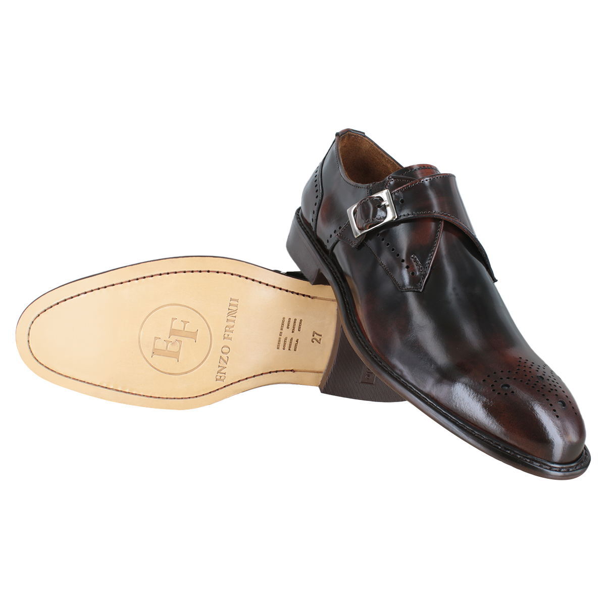 Zapato 717 Caballero Camaleón Café Suela Cuero