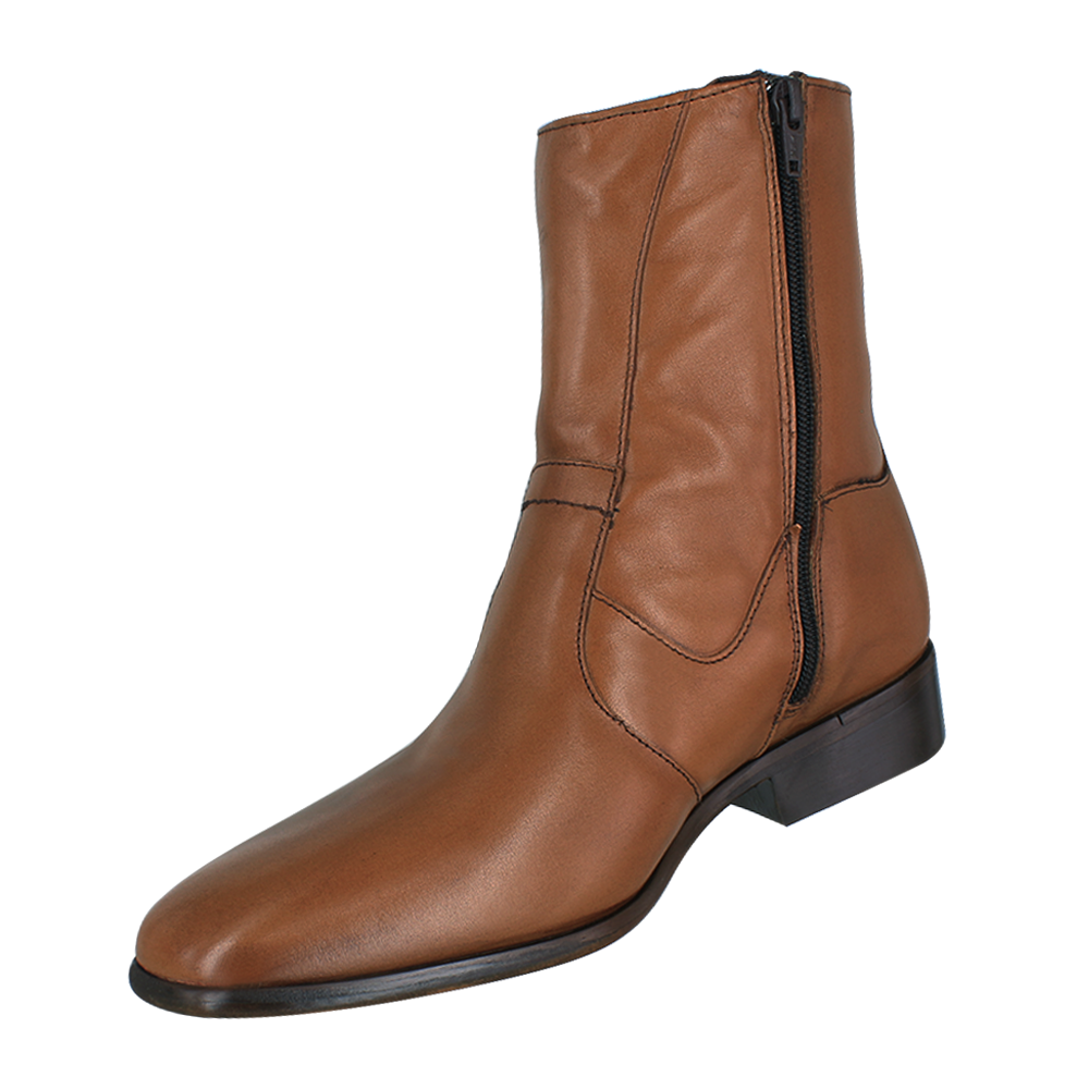 Bota caballero, Bota suela cuero, Ligero, Bota con cierre, Bota piel, Mestizo Liso, Cómoda, Urbana, Suave, Casual, Hombre, Bota vestir, Acabado a mano, Forro res
