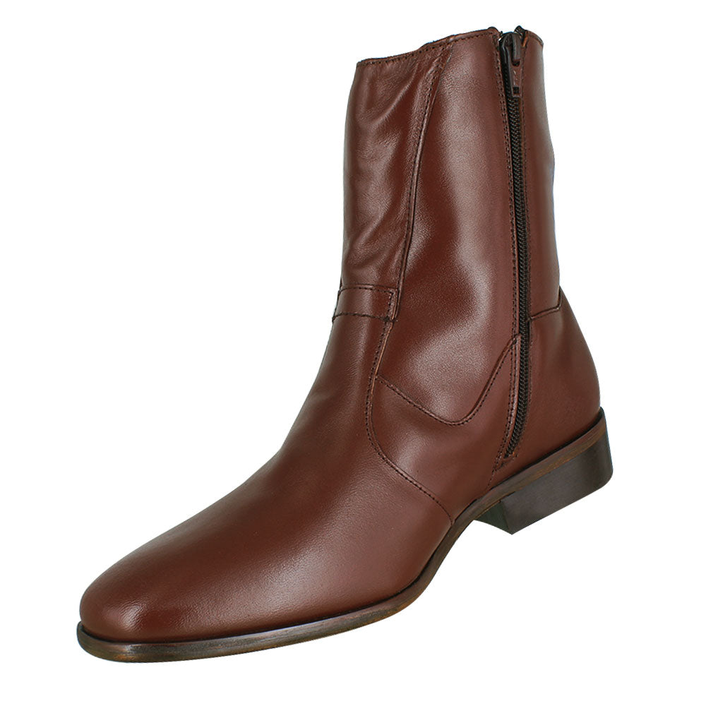 Bota caballero, Bota suela cuero, Ligero, Bota con cierre, Bota piel, Mestizo Liso, Cómoda, Urbana, Suave, Casual, Hombre, Bota vestir, Acabado a mano, Forro res