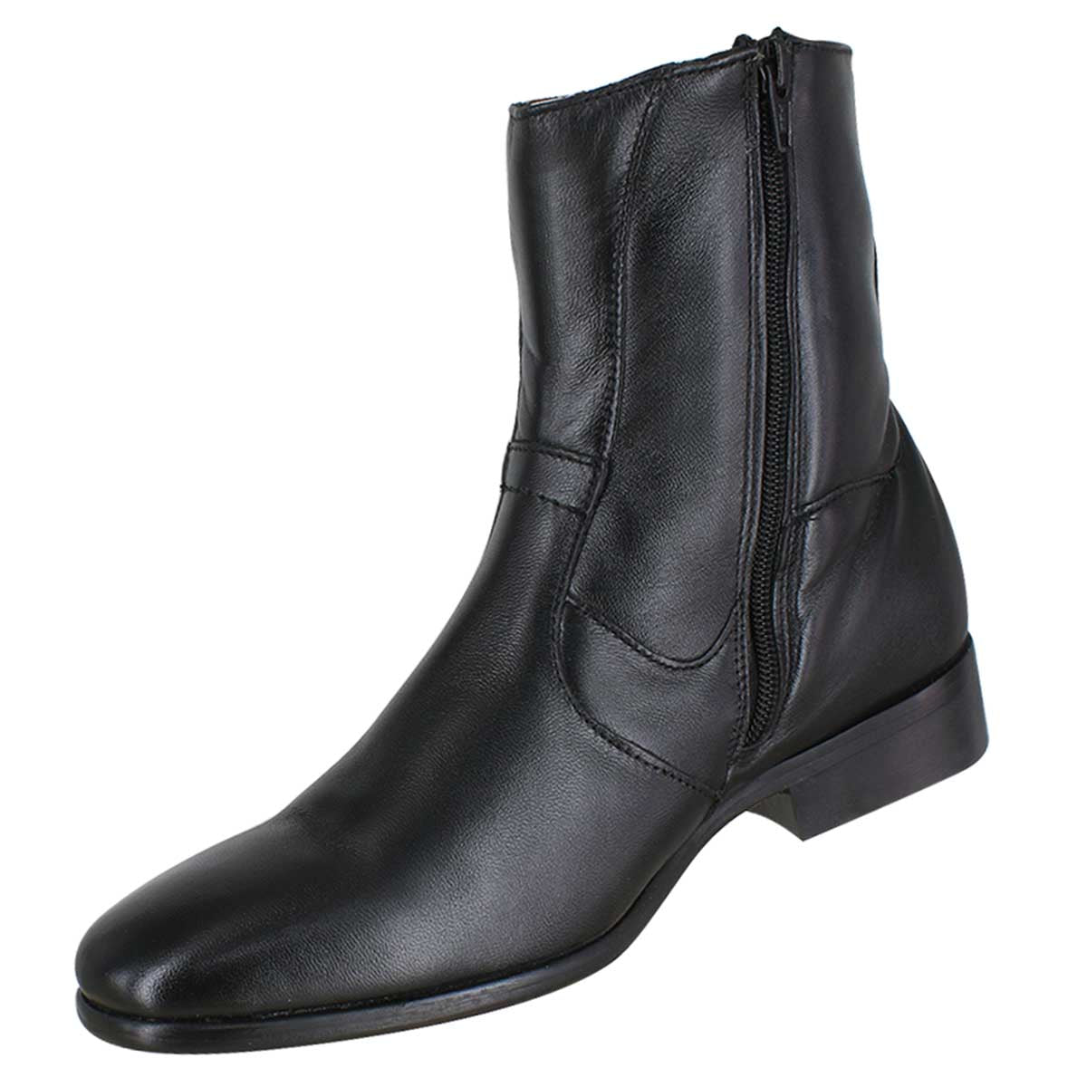 Bota caballero, Bota suela cuero, Ligero, Bota con cierre, Bota piel, Mestizo Liso, Cómoda, Urbana, Suave, Casual, Hombre, Bota vestir, Acabado a mano, Forro res