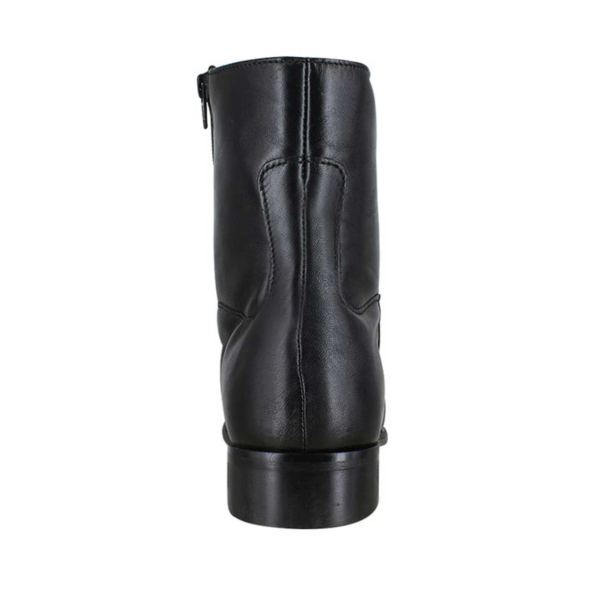 Bota 5705 Caballero Mestizo Liso Negro Suela Cuero