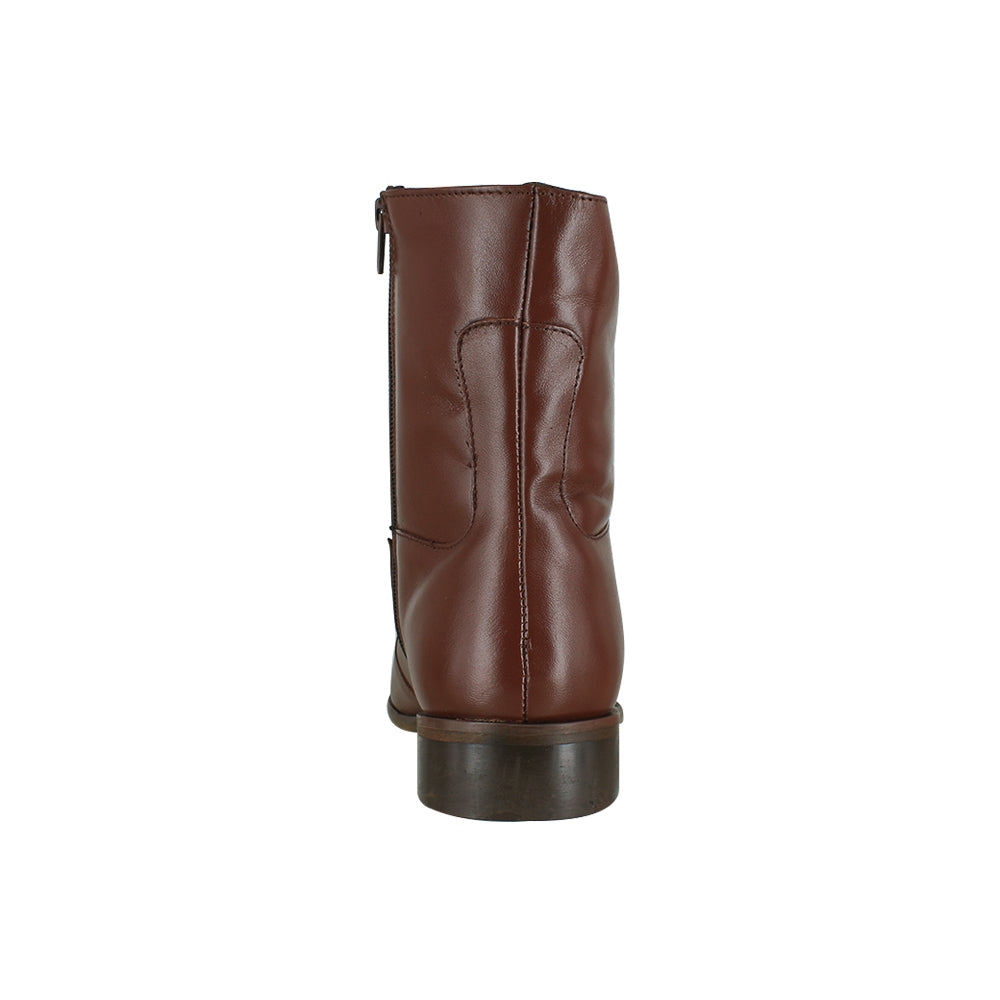 Bota 5705 Caballero Mestizo Liso Tabaco Suela Cuero