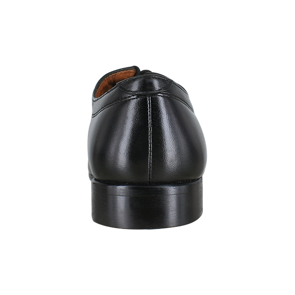 Zapato 1524 Caballero Mestizo Liso Negro Suela Cuero