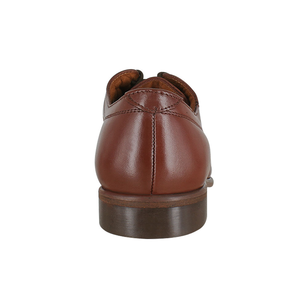Zapato 1524 Caballero Mestizo Liso Tabaco Suela Cuero