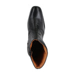 Bota 5705 Caballero Mestizo Grabado Negro Suela Cuero