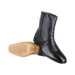 Bota 5705 Caballero Mestizo Grabado Negro Suela Cuero