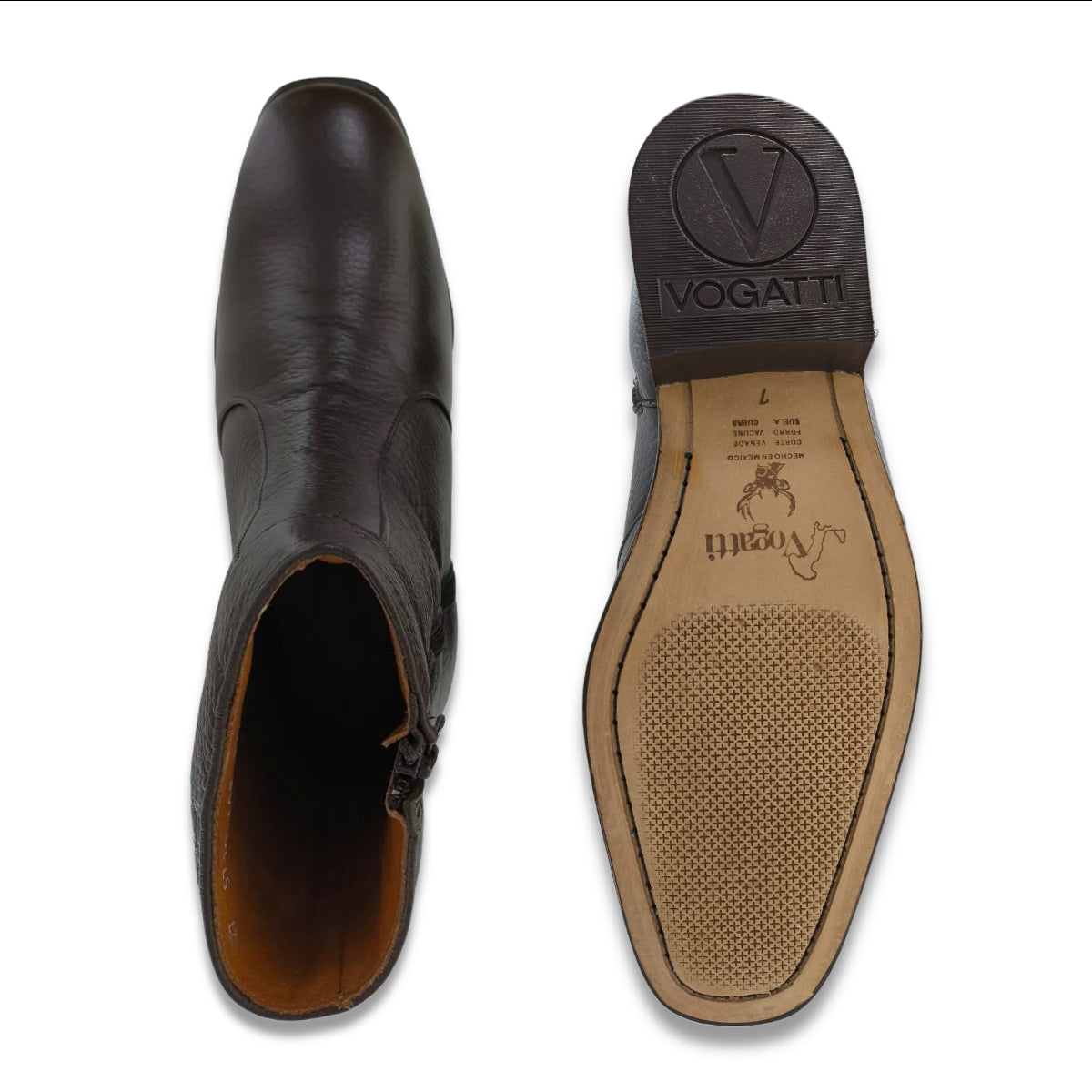 Bota 5720 Caballero Venado Café Suela Cuero Natural