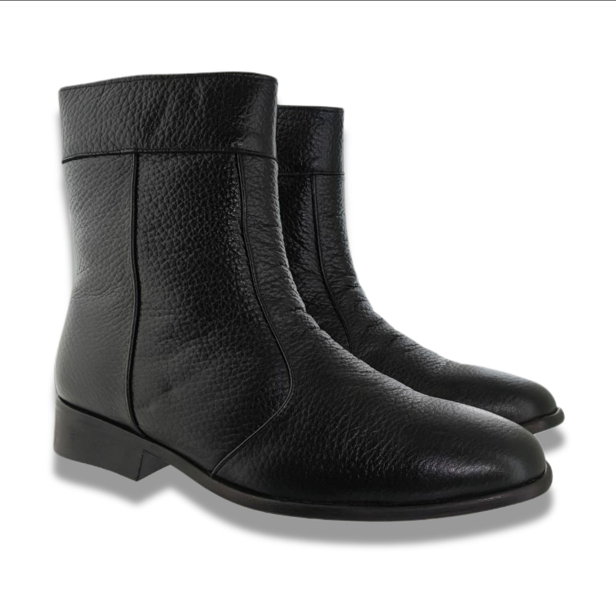 Bota 5720 Caballero Venado Negro Suela Cuero Natural