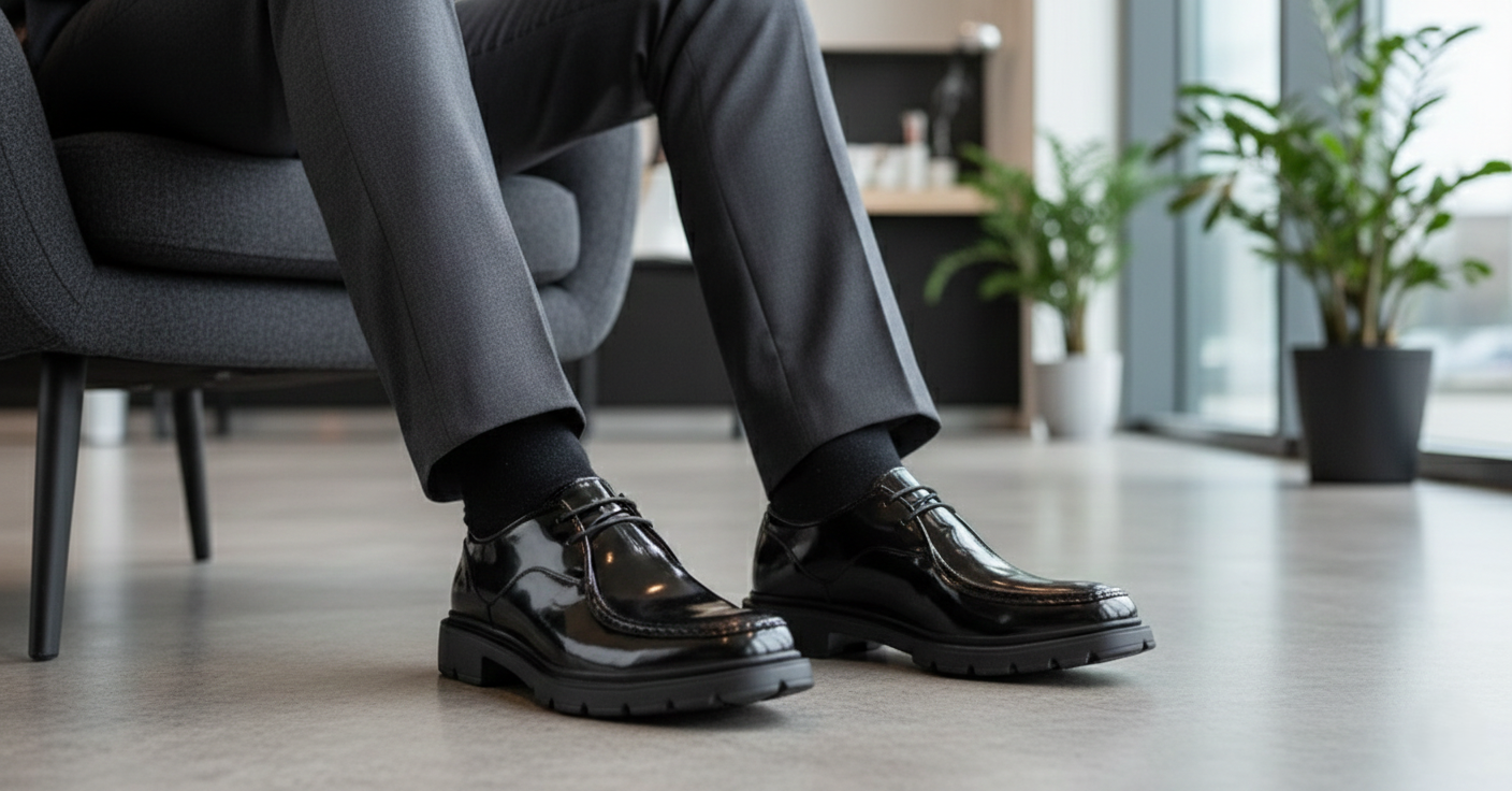 Zapato 1328 Caballero Camaleón Negro Suela EVA Roma