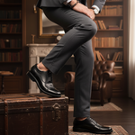 Zapato 1651 Caballero Mestizo Liso Negro Suela PU