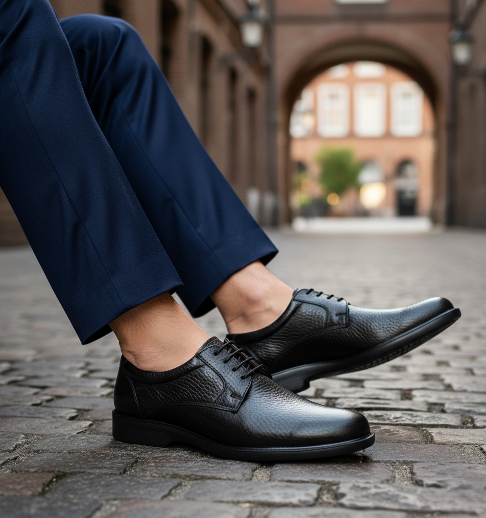 Zapato 1652 Caballero Venado Negro Suela PU