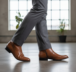 Bota 5705 Caballero Mestizo Liso Miel Suela Cuero