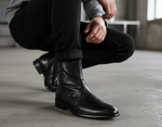 Bota 5705 Caballero Venado Negro Suela Cuero Natural