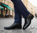 Zapato 1600 Caballero Mestizo Liso Negro Suela PU