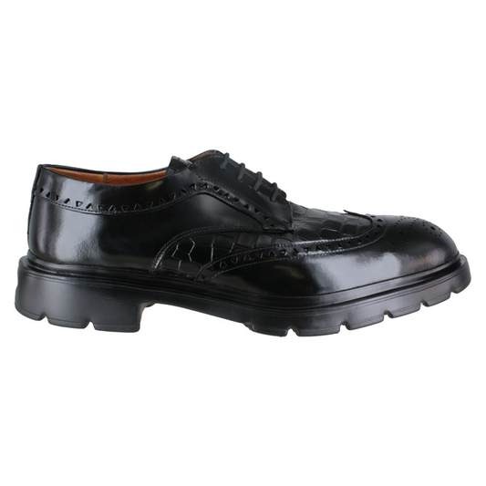 Zapato 1331 Caballero Camaleón Negro Lagarto Negro Suela EVA Roma