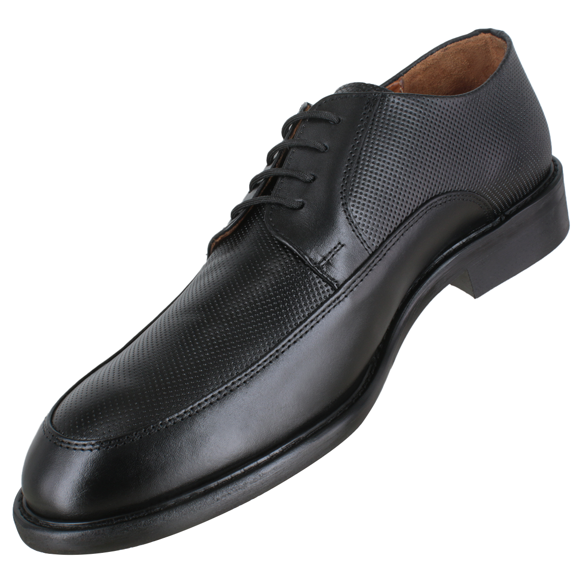 Zapato 1303-1 Caballero Ternera Negro Suela Cuero Injerto