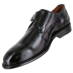 Zapato 717 Caballero Camaleón Negro Suela Cuero