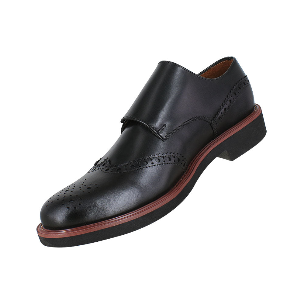 Zapato caballero, Zapatos suela EVA, Ligero, Monk, Zapato piel, Ternera, Cómodo, Urbano, Suave, Casual, Hombre, Zapato corte de ala, Zapato vestir, Acabado a mano, Forro res