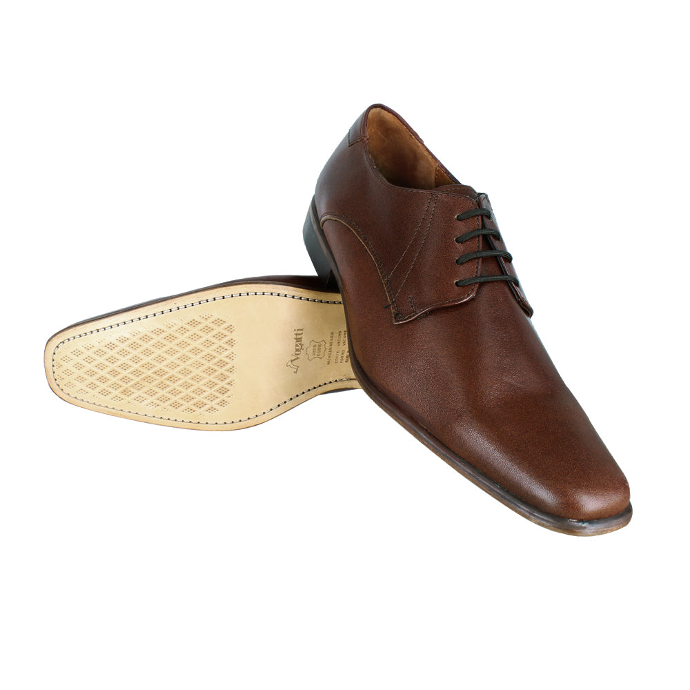 Zapato 1500 Mestizo Liso Tabaco Suela Cuero